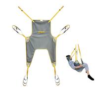 Mesh Patient Lift Sling,Transfer Belt with Head Full Body,Patient Lift Sling Commode Full Body Sling Toileting Hoist Sling for Transfer from Bed to Wheelchair Toilet Sling Lifting (L)