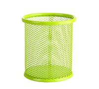 Mesh Pen Pot Pen Holder Mesh Pencil Holder for Desk Office Pen Organizer Desk Organiser Mesh Desk Tidy Pen Holder Multifunctional Organizer Wire Mesh Pen Cup Green (Round)