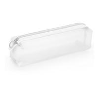 Mesh Pencil Case, Clear Exam Pencil Case Colorful Zippered Pencil Pouch for Students Multipurpose Stationery Storage Bag Makeup Bag for School College Office Cosmetics Travel Supplies A6-TSBD(White)