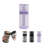 Mesh Pencil Case for Girls: Multifunctional Pen Pot, 24cm Black Pencil Pouch, Clear Makeup Bag for Women, Students, Study Table, Office, Travel (Purple)