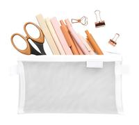 Mesh Pencil Case - Transparent Large Capacity Portable Examination Bag for Stationery Storage, Lightweight, Durable Mesh School Supplies, Clear Zipper, White, Siehe Beschreibung, See description