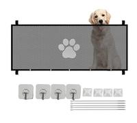 Mesh Pet Gate - Retractable Mesh Gate | Detachable Pet Fence Breathable Home Stair Door For Patios Porches Corridors Deck Hallways
