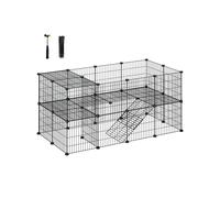 Mesh Pet Playpen, Black / 123 x 63 x 61 cm