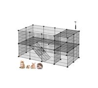 Mesh Pet Playpen, Black / 143 x 73 x 71 cm