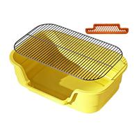 Mesh Pet Toilet Stainless Steel - Small Dog Potty Bathtub, Wire Pee Bowl Splash-Proof Easy To Clean Training Device | Cat Puppy Supplies Indoor Outdoor Household Apartment Size 16.9x11.8-inch