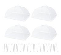 Mesh Plant Cover - 43x43cm 4 Pack Set, Foldable Reusable, Foldable Bell Cloche,Mesh Plant Protector Tent For Flowers Strawberry Bonsais Seedlings Small Fruit Bushes Trellis Beds