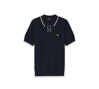 Lyle & Scott Mid Knits Tipped Pique Knitted Polo Z271 Dark Navy, L