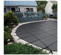 Mesh Pool Cover for Inground Swimming Pools, Safety Net with Rain Permeability for Child and Pet Protection, Drowning Prevention Solution