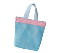 Mesh Pool Toted Bags Mesh Beach Bags with Zipper for Swim Travel Small Cosmetic Bag Handbags Portable Toiletry Bathroom Tub Shower Bath Hanging Organizer Storage Bag