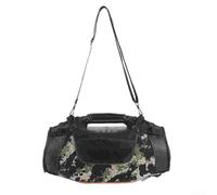 Mesh Protective Bag for BOOMBOX 4th Gen Speaker, Portable Storage Case with Accessory Compartment, Sound Friendly Cover with Strap, Black