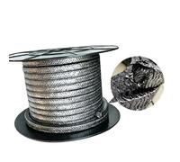 Mesh Reinforced Graphite Steam Valve Gland Packing, 14mm×14mm, 30.5Metres