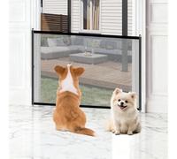 Mesh Retractable Stair Gates for Dogs,Baby Safety Gate Folding Portable Baby Pet Safety Gate Portable No Drilling Indoor for Stairway Doorways Providing Pets Safe to Play and Rest (110 * 72CM)