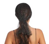 Mesh Rhinestone Head Scarf Glitter Mesh Headband Headwrap Stretchy Sparkly Bandana Hair Scarves Diamond Crystal Headpiece Hair Accessories