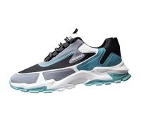 Mesh Running Shoes Mens Lace Up Cushion Sneakers Casual Walking Shoes Blue