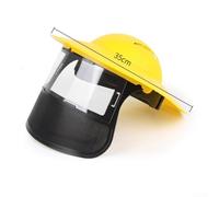 Mesh Safety Visor Anti-Fog for Lawn Mowing for chainsaw Work - Adjustable Headband PP PVC Material 35cm Diameter(F)