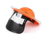 Mesh Safety Visor Anti-Fog for Lawn Mowing for chainsaw Work - Adjustable Headband PP PVC Material 35cm Diameter(C)