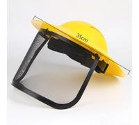 Mesh Safety Visor Anti-Fog for Lawn Mowing for chainsaw Work - Adjustable Headband PP PVC Material 35cm Diameter(D)
