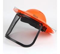 Mesh Safety Visor Anti-Fog for Lawn Mowing for chainsaw Work - Adjustable Headband PP PVC Material 35cm Diameter(A)