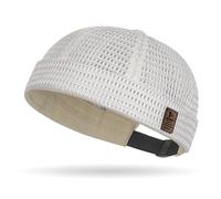 Mesh Sailor Hat for Men,Brimless Hat Summer Beanie Breathable Skullcap Docker Cap (UK, Alpha, One Size, Beige)