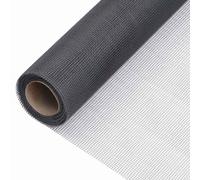 vidaXL Mesh Screen Fiberglass 60x2000 cm Black Outdoor Garden Fence Panel