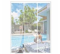 Mesh Screen Lets Fresh Air in, Fly Nets for Doors Weatherproof, Flyscreen French Doors Sturdy, for Sliding Door Patio Door 145x200cm White