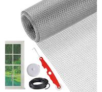 Mesh Screen Roll, Fiberglass Screen Roll - Window Screen Net Replacement | 157x47 Inch, Tongue Roll, Sliding Door Repair Kit, Pet Proof for, Patio