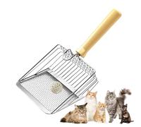 Mesh Shovel - Cat Litter Scoop, Steel Sifter Shovel | Comfortable Mesh Shovel Poop Sifting Tool With Comfortable Grip Stainless Steel Sifter For Small Animal Multi-Cat Household Cage Coop Cleaning