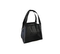 Mesh Shower Bag 2 Pcs Large Capacity Mesh Bag with Handle Travel Toiltery Makeup Bag Portable Beach Bag Cosmetic Zipper Pouch for Dorm，Bathroom(Black)