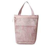 Mesh Shower Bag 3 Pcs 23x26cm Portable Toiletry Bag with Handy Handle Large Capacity Mesh Toiletry Storage Bag Makeup Bag for Dorm，Bathroom(Pink)