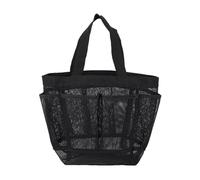 Mesh Shower Bag 3 Pcs Portable Hand-held Mesh Toiletry Bag Bath Storage Cosmetic Bag Fitness Bath Pocket Bath Bag Network Storage Bags for Dorm，Bathroom(Black)