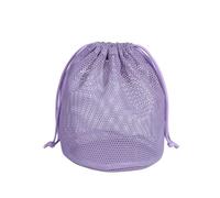 Mesh Shower Bag 3pcs Portable Mesh Hanging Storage Bag Dry Bathing Bag Travel Toiletry Bag Polyester Fiber Home Goods Storage Bag for Dorm，Bathroom(Purple)