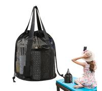 Mesh Shower Bag, Net Shower Carrier Organizer, Spacious Multi-Pocket Design, Toiletry Container for Travel, Dorm Room, Vacation, Summer, Gym, Camping, Swim, Pool, College, Hotel