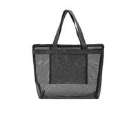 Mesh Shower Bag Toiletry Bag Beach Mesh Bag Travel Supply Large Capacity Breathable Zipped Design Sturdy with Pocket for Dorm，Bathroom(Dark Blue)