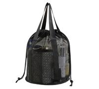 Mesh Shower Bags - Portable Waterproof Travel Toiletry Bag, Durable Mesh Bathroom Storage | Lightweight Shower Trolley for Dorm, Holiday, Gym, Camps, Black, Please refer to the description, Please