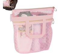 Mesh Shower Caďdy - 10.2 Inch Polyester Carry Bag | Reusable Shower Basket Bag with Zip, Large Capacity, Portable Caďdy for Střand, Swimming Pool, Gym, Camping