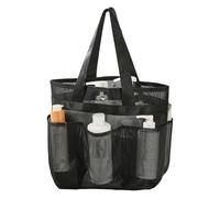 Mesh Shower Caddy Bag, 25x23x14cm Foldable Showers Tote with 8 Pockets, Sandproof Meshes Handbag, Portable Mesh Shower Bag for Home Storage, Physical Exercise, Outdoor Leisure, Business Travel