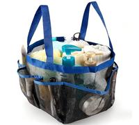 Mesh Shower Caddy Bag Mesh Shower Bag Portable Travel Showers Caddy with Handles Quick Dry Bathroom Showers Tote with 7 Pockets for College Dorm Beach Gym Bathroom Camp