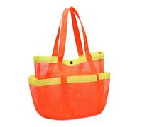 Mesh Shower Caddy - Large Capacity Bathroom Caddy Bag, Portable Waterproof Shower Organiser for College Dormitory, Hanging Shower Bag with Multiple Pockets for Toiletries, Shampoo, Sei