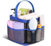 Mesh Shower Caddy Portable for College Dorm Room Essentials,Portable Shower Caddy Dorm with 8-Pocket Large Capacity,Shower Bag for Beach,Swimming,Gym-Blue