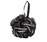 Mesh Shower Puff Loofah Sponge Soft Body Scrubber Bath Sponge Bath Scrunchies Skin Exfoliating Black (Black, 50g)