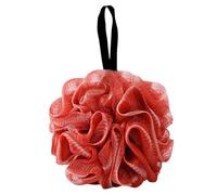Mesh Shower Puff Loofah Sponge Soft Body Scrubber Bath Sponge Bath Scrunchies Skin Exfoliating Black (Red, 40g)