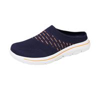 Mesh Slip On Mules for Men,Mens Casual Open Back Sneakers,Mens Backless Sneakers Mesh Slip-On Mule Shoes Breathable Slippers,All-Match,Outdoor,for Leisure,Sports and Outdoor Activities Dark Blue