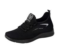 Mesh Sneakers Men, Wide Fit Outdoor Walking Shoes Soft Bottom Casual Sneakers Breathable Non-Slip Jogging Footwear Mesh Lightweight Hiking Sneaker Comfortable Non-Slip Sport Shoe Black