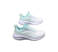 Mesh Sneakers with Lace-Up Design and Gradient Color Scheme; Lightweight and Slip-Resistant; Ideal for Outdoor Activities, Everyday Wear, and Casual Workouts,Green,4 UK