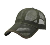 Mesh Sport Hat for Men Breathable Adjustable Quick Drying Lightweight Multipurpose Soft Brim Running Cap Travel Summer Outdoor Sports Hiking Camping Golf Caps Green