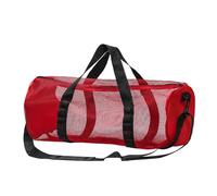 Mesh Sports Bag Cylindrical Bag for Swimming Training Trips | Foldable Immersion Bag with Handle for Beach Snorkeling Equipment Water Holiday Swimming Pool s, Red, Se référer à la description