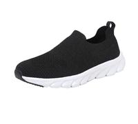Mesh Sports Shoes For Women With Memory Foam Slip On Soft Soled, Breathable Lightweight Wide Fit Running Shoes, Shock Absorption With Arch Support Tennis Shoes, For Fitness Outdoor Causal