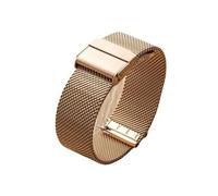 Mesh Stainless Steel Watch Band Bracelet 16mm 18mm 20mm 22mm Unisex Replacement Strap(Rose gold,10mm)