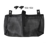 Mesh Storage Bag Portable Lightweight Nylon Gear Organizer for Marine Boat Yacht for Kayak Canoe Easy Mount Tackle Box Water Bottle Beer Equipment Camping Camper Black 23x13x4cm