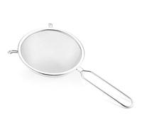 Mesh Strainer Scoop Silver with Long Handle, Stainless Steel | High-density Holes, Single-layer Mesh Design, Easy Rinse, for Deep Frying and Kitchen Use